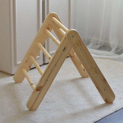 MeowBaby® Dřevěná Montessori Piklerová Prolézačka - Přírodní Dřevo