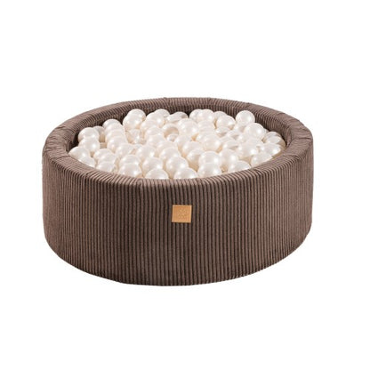 Meowbaby® Suchý Bazének s 200 bílými míčky - 90x30cm- Aesthetic Brown
