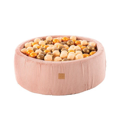 Meowbaby® Suchý Bazének s 200 oranžovýmí a měděnými míčky - 90x30cm - Aesthetic Pink