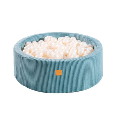 Meowbaby® Suchý Bazének s 200 bílými míčky - 90x30cm - Aesthetic Turquoise