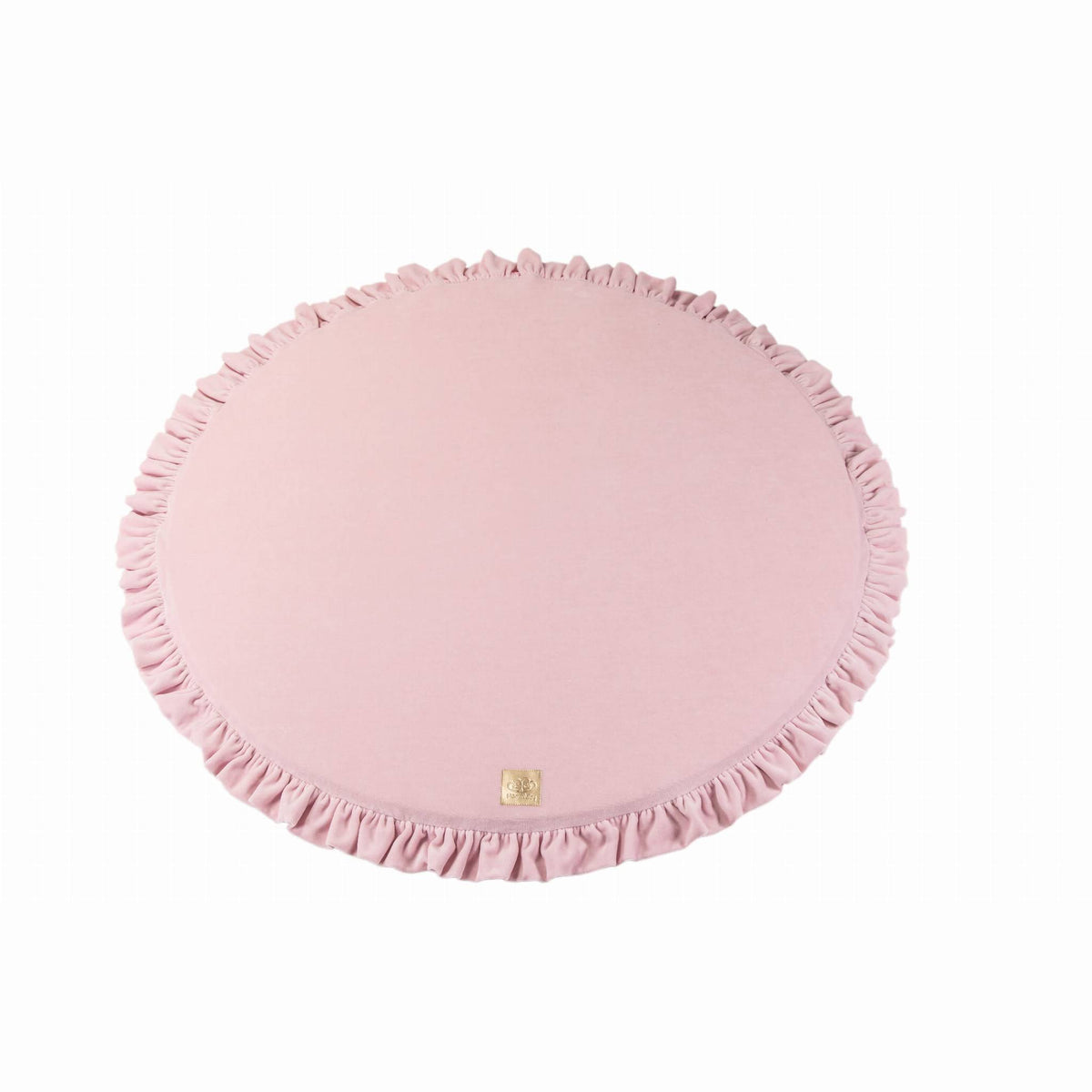 Round Play Mat With a Frill - Pink Velvet