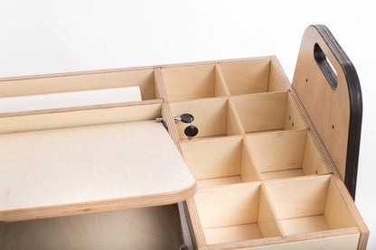 Adjustable Children Montessori Table and Chair Set Julle - Cannon Pink