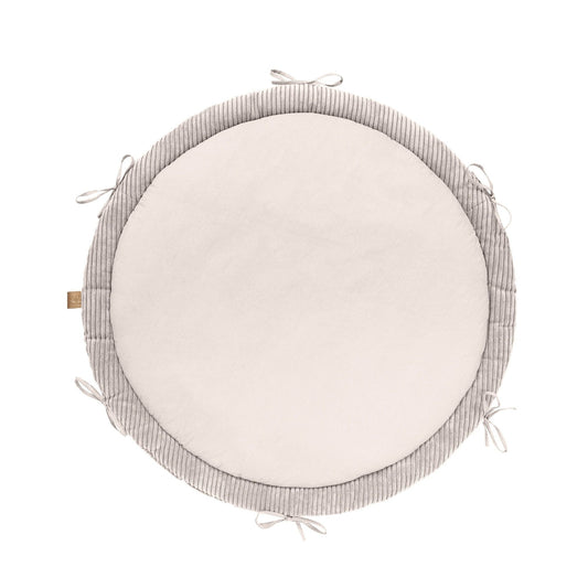 Baby Nest & Play Mat With Crib Bumper Braid - Vanilla