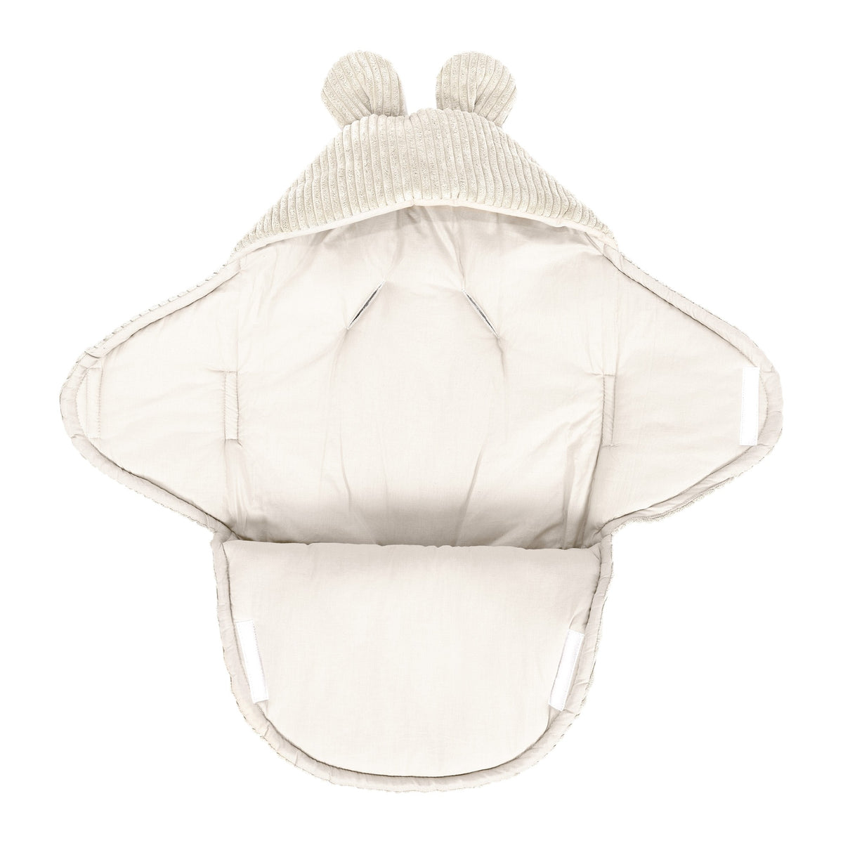Baby Swaddle with Bear Ears – Ecru