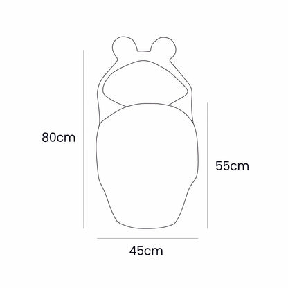 Baby Swaddle with Bear Ears – Bearly Off-White