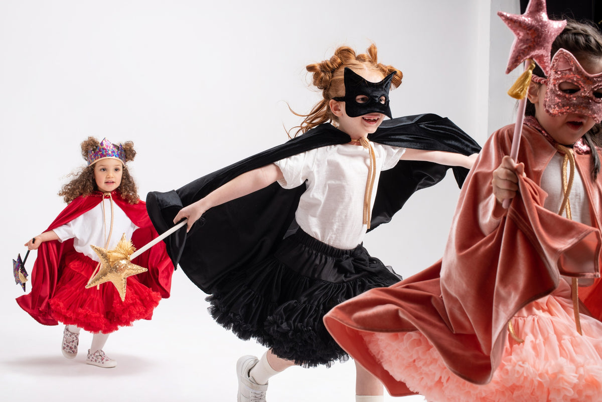 Černá kočičí maska pro děti moi mili ze sametu, kolekce Magic Stories – fotografie 11