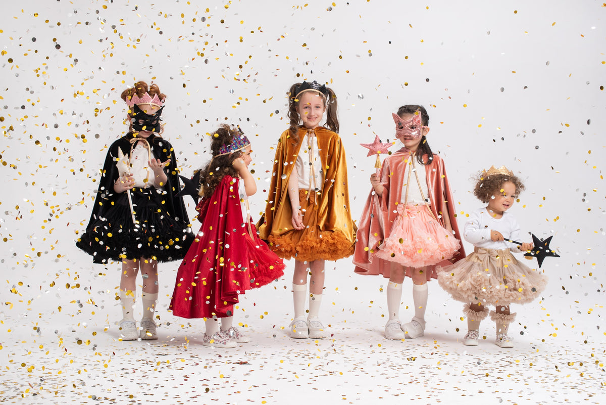 Černá kočičí maska pro děti moi mili ze sametu, kolekce Magic Stories – fotografie 10