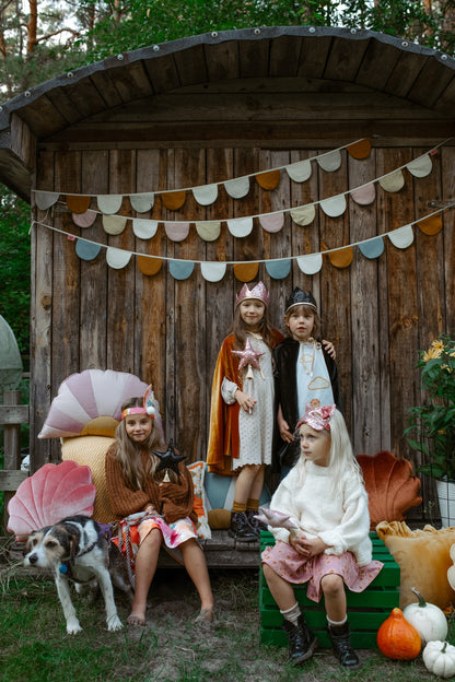 Kočičí maska pro děti moi mili ze sametu se zlatými flitry, kolekce Magic Stories – fotografie 9