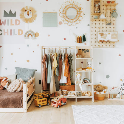 Montessori dětský šatník s úložným prostorem