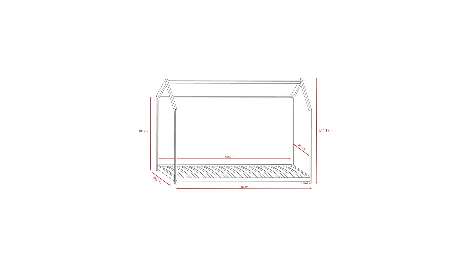 House Bed Bella - White