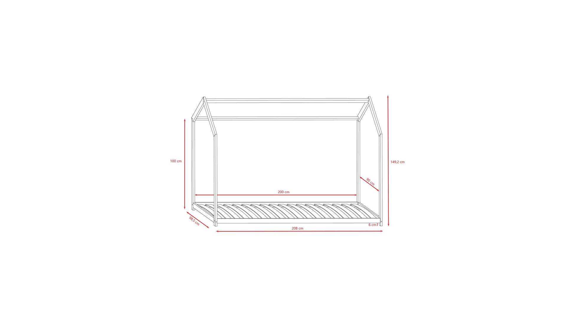 House Bed Bella - White