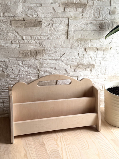 Montessori oboustranná dřevěná knihovnička pro děti