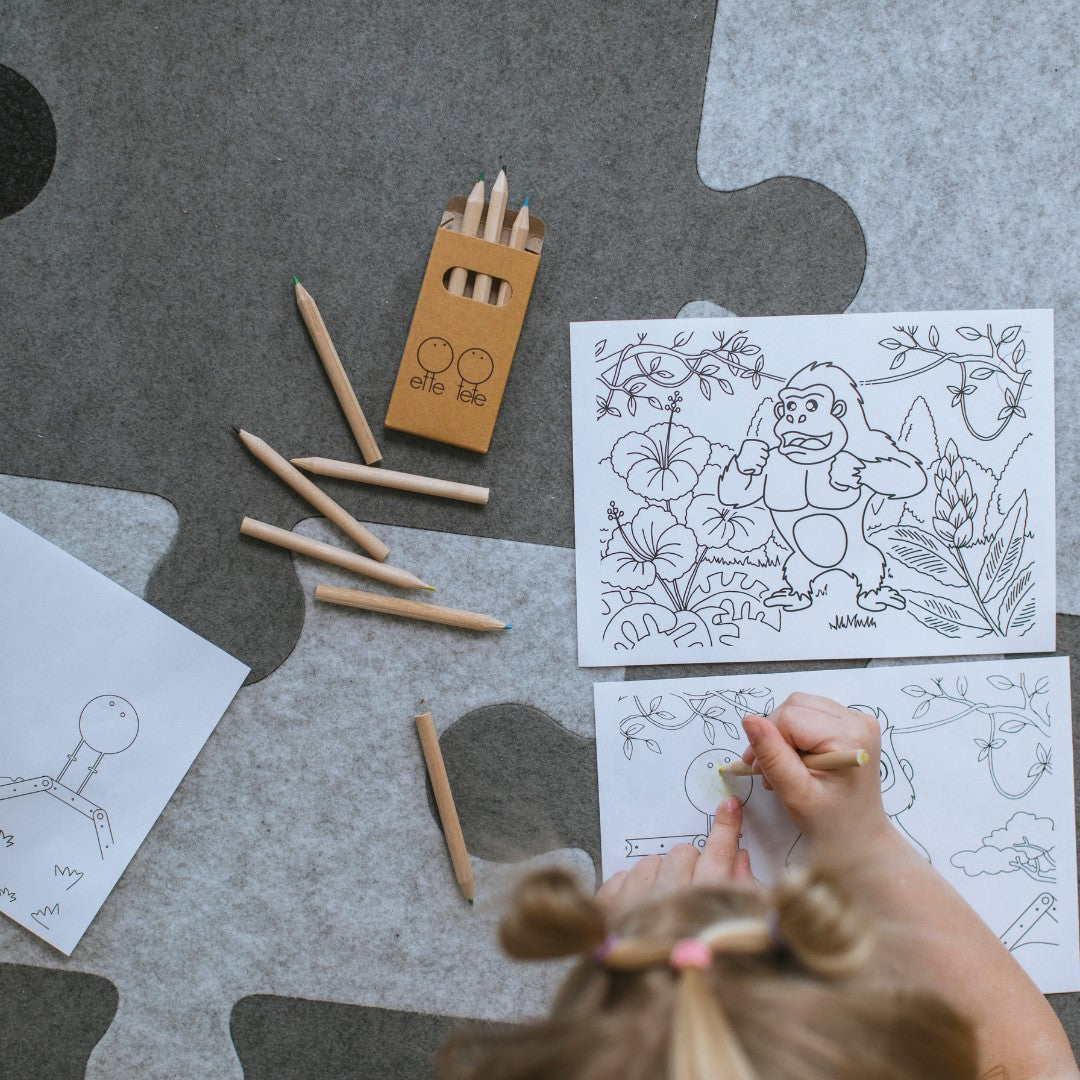 9-piece Felt Puzzle Playmat - Add-on for Climbing Toys