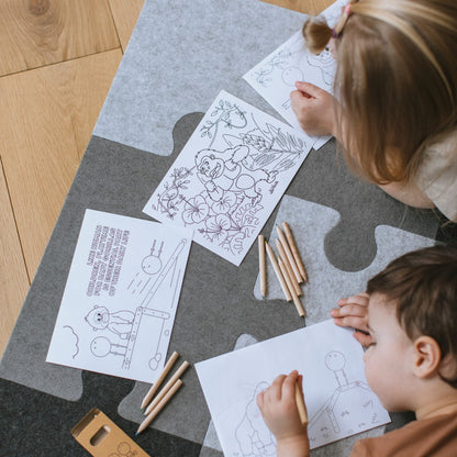 9-dílná puzzle hrací podložka – doplněk pro lezecké konstrukce