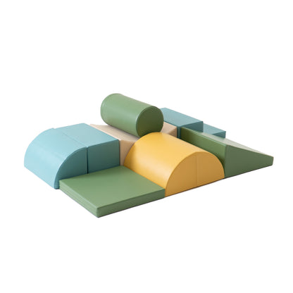 IGLU Soft Play Adventurer - 8dílná pěnová hrací sestava pro děti -  Pastelová/Tyrkysová