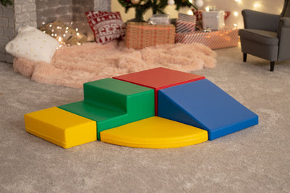IGLU Soft Play Corner Climber - 5dílná pěnová hrací sestava pro děti - Mix