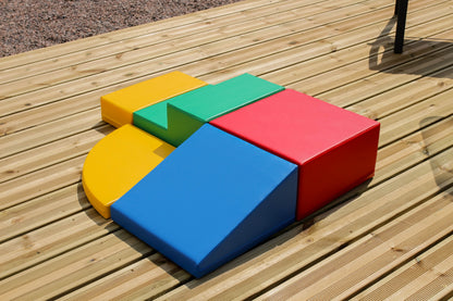 IGLU Soft Play Corner Climber - 5dílná pěnová hrací sestava pro děti - Mix