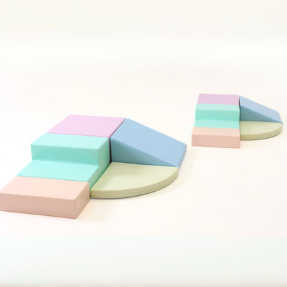 IGLU Soft Play Corner Climber - 5dílná pěnová hrací sestava pro děti - Světlý Pastel
