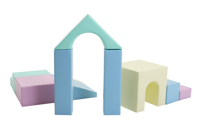 IGLU Soft Play Adventurer - 10dílná pěnová hrací sestava pro děti - Světlý Pastel