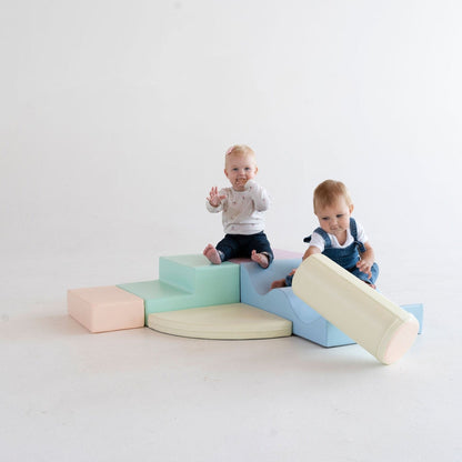 IGLU Soft Play Explorer - 6dílná pěnová hrací sestava pro děti - Světlý Pastel