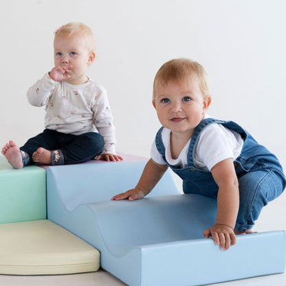 IGLU Soft Play Explorer - 6dílná pěnová hrací sestava pro děti - Světlý Pastel