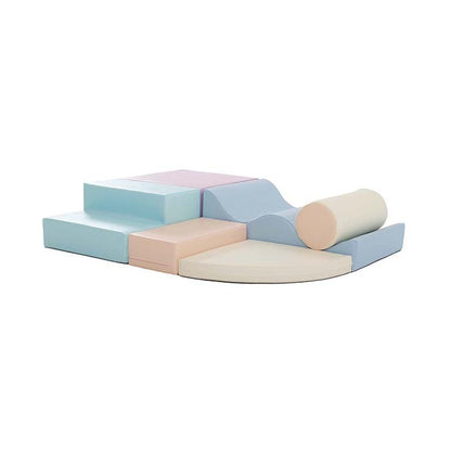 IGLU Soft Play Explorer - 6dílná pěnová hrací sestava pro děti - Světlý Pastel