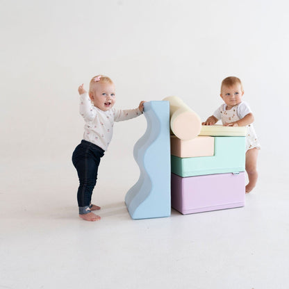 IGLU Soft Play Explorer - 6dílná pěnová hrací sestava pro děti - Světlý Pastel
