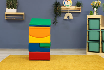 Soft Play Little Crawler Block Set - 7dílná sada - Multicolor