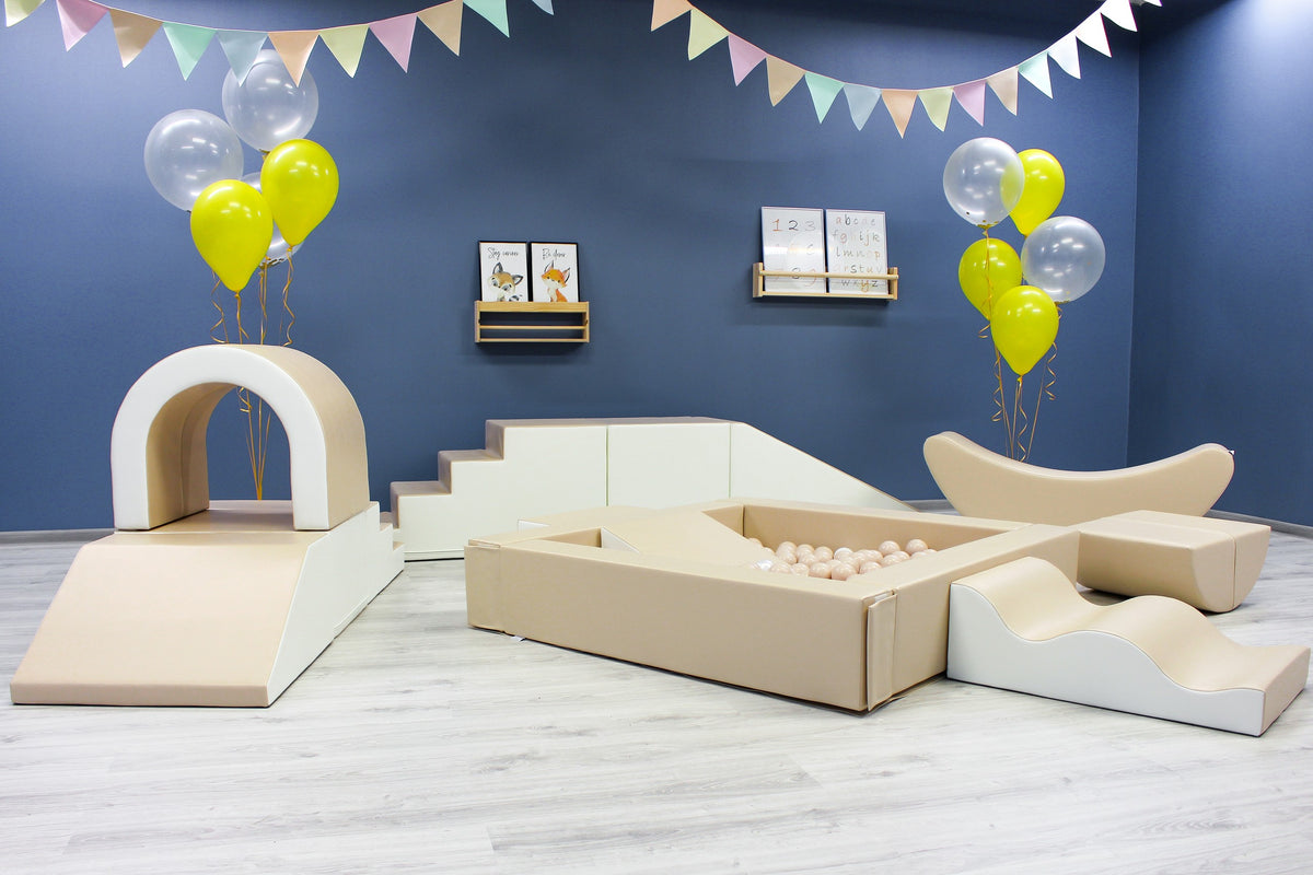 Party Soft Play Set – Beige & White