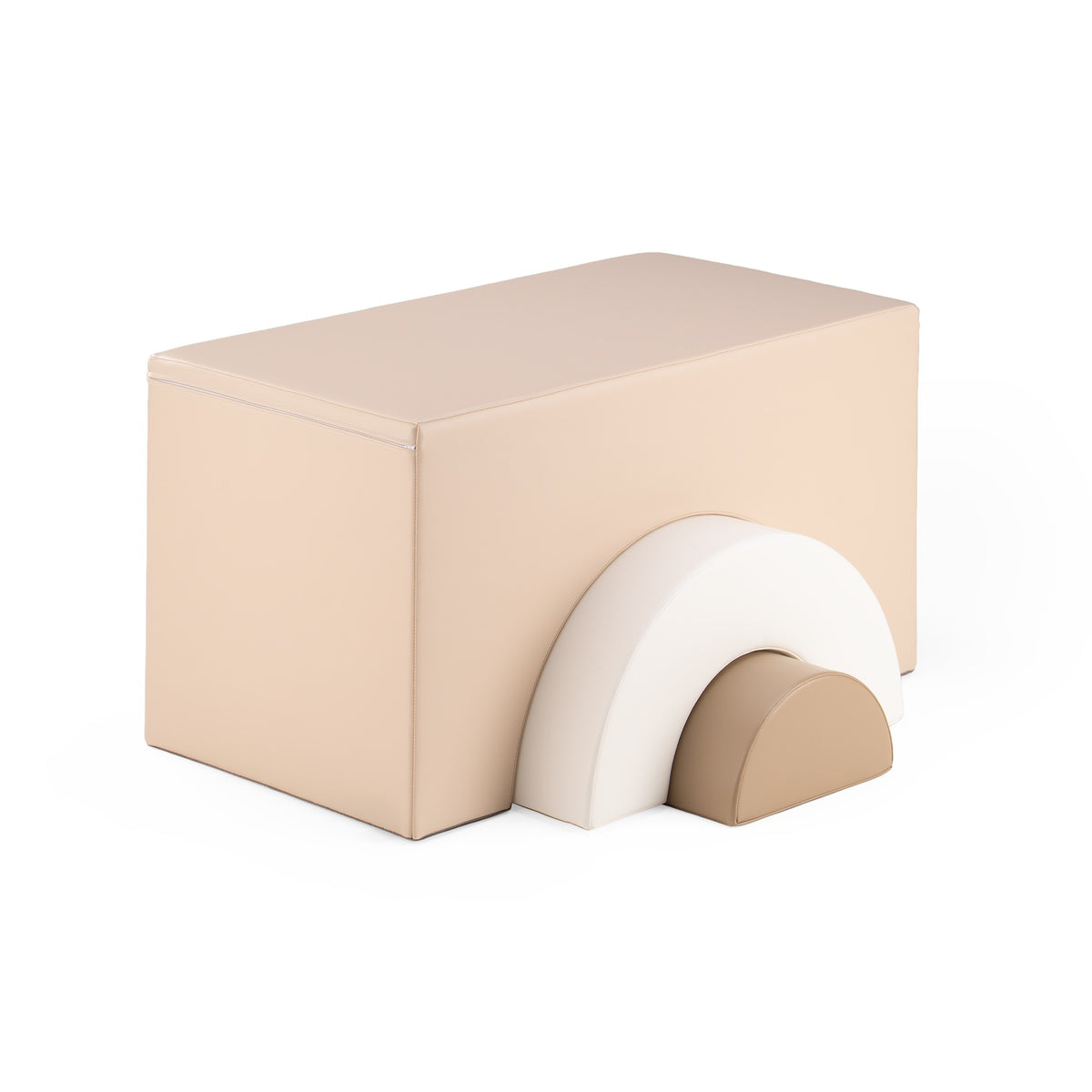 Rainbow Bridge Soft Play Set – Beige, White & Grey Beige