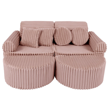 Medium Modular Sofa for Kids - Churros Pink Plus