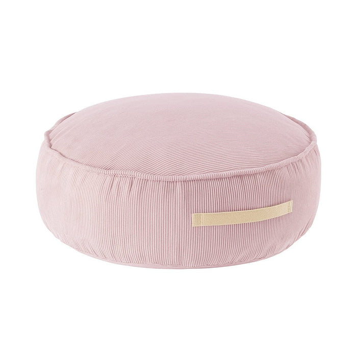 MeowBaby® Dětský puf kulatý Slimcord – Růžová