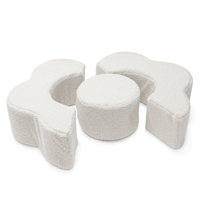 MeowBaby® Foam Flower Shape Set, 3 Elements, Bearly Off White