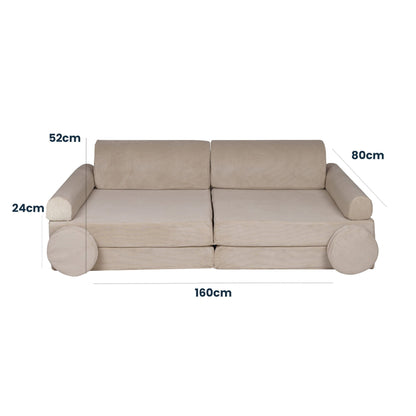 MeowBaby® Large Slimcord Premium Sofa - Lavender