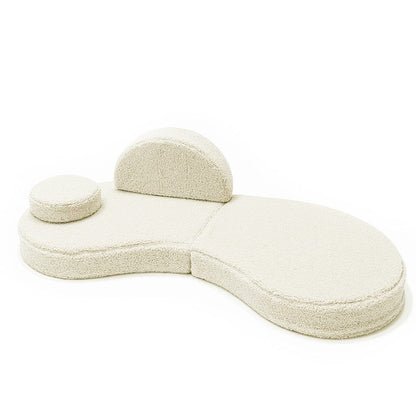 MeowBaby® Modular Sofa Coccolo for Kids – 6 Piece, Bearly Cream