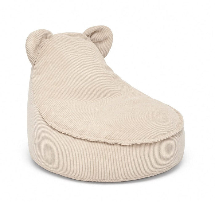 MeowBaby® Sedací vak Sako Bag Teddy Slimcord – Béžová