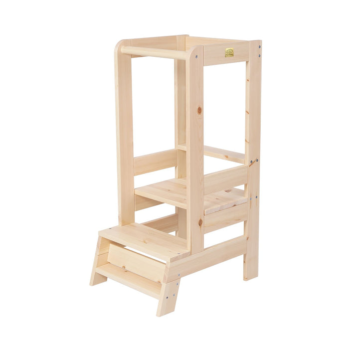 MeowBaby® Učicí věž Kitchen Helper – Přírodní dřevo