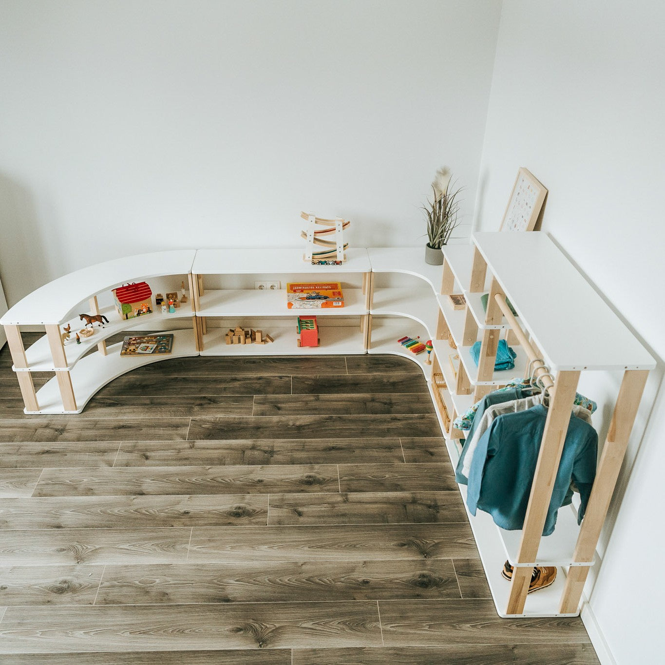Modular Montessori Shelf Straight - 2 Shelves