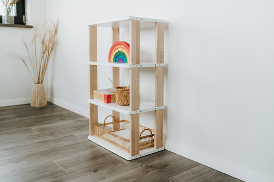 Modulární Montessori police Straight Mini – 4 police