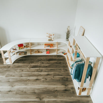 Modulární Montessori police Straight Mini – 5 police