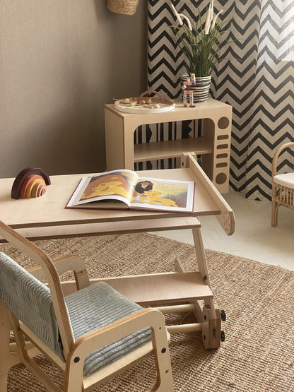 Montessori prolézací sada / stůl / výkresová tabule NABU