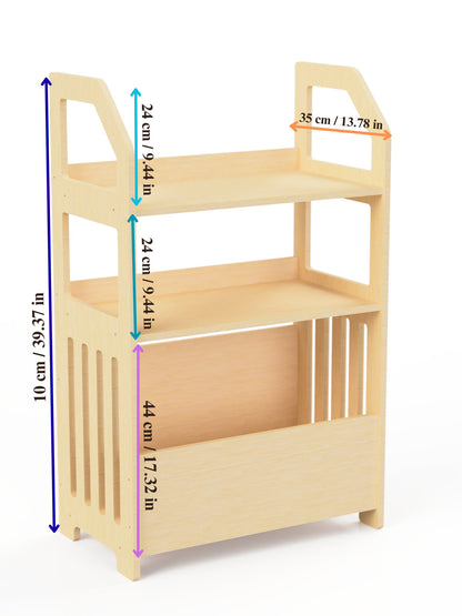 Montessori dřevěná police pro děti