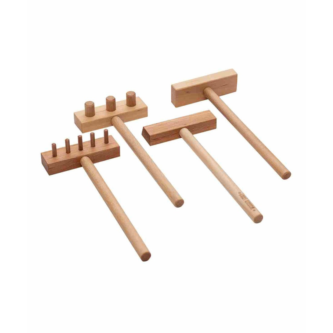 Sada 4 dřevěných hrabiček Wooden Story do pískového tácu, bez tácu