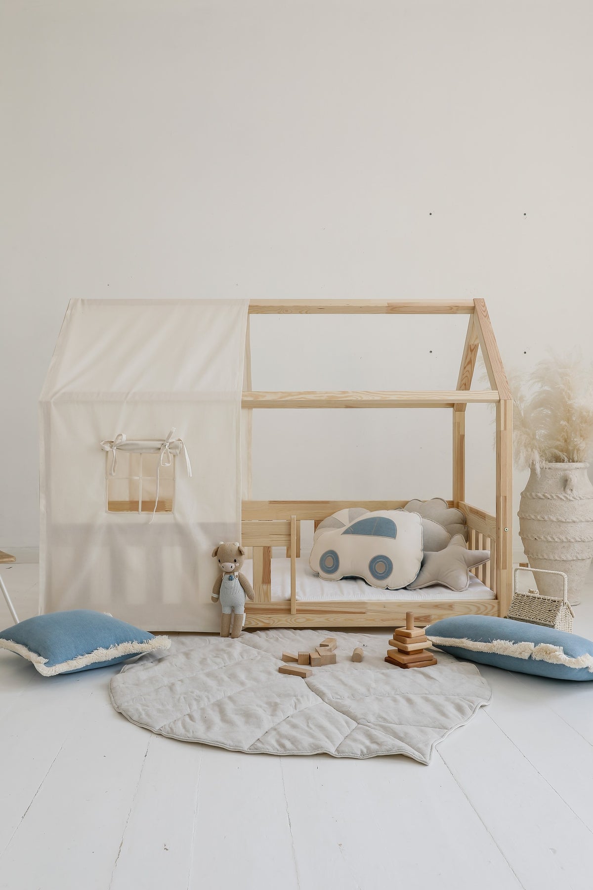Lněná podložka moi mili ve tvaru listu, písková, oboustranná, tloušťka 3 cm – fotografie 6
