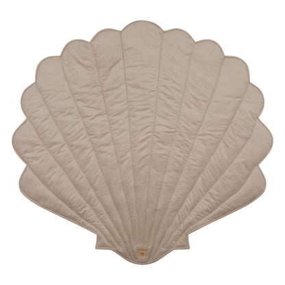 Organic Cotton and Velvet Shell Playmat - Beige