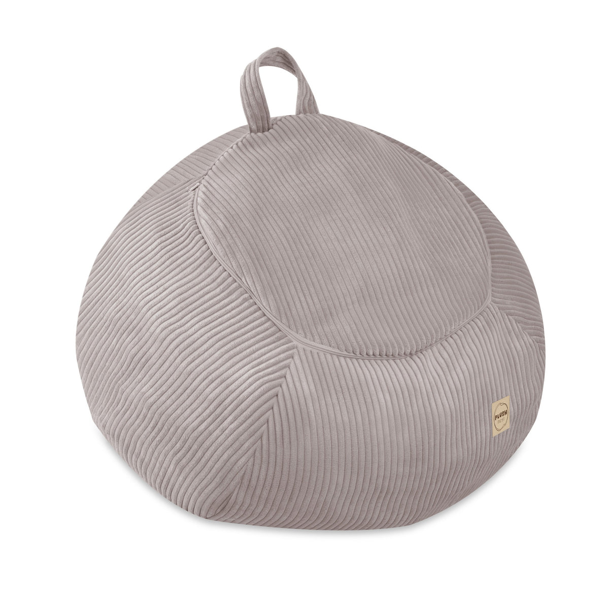 Vak na plyšáky a dětský puf Plush Nest z béžového manšestru, po naplnění 82 × 82 × 50 cm – fotografie 7