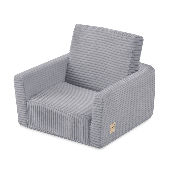 Rozkládací dětské křesílko 2v1 Plush Nest CUBIE Mini, manšestr – Šedá