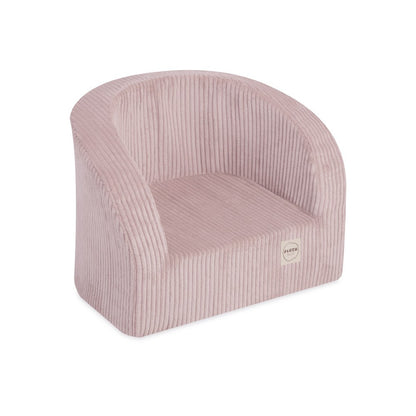 Světle růžové křeslo do dětského pokoje Plush Nest Dream Corner z manšestru a pěny – fotografie 3