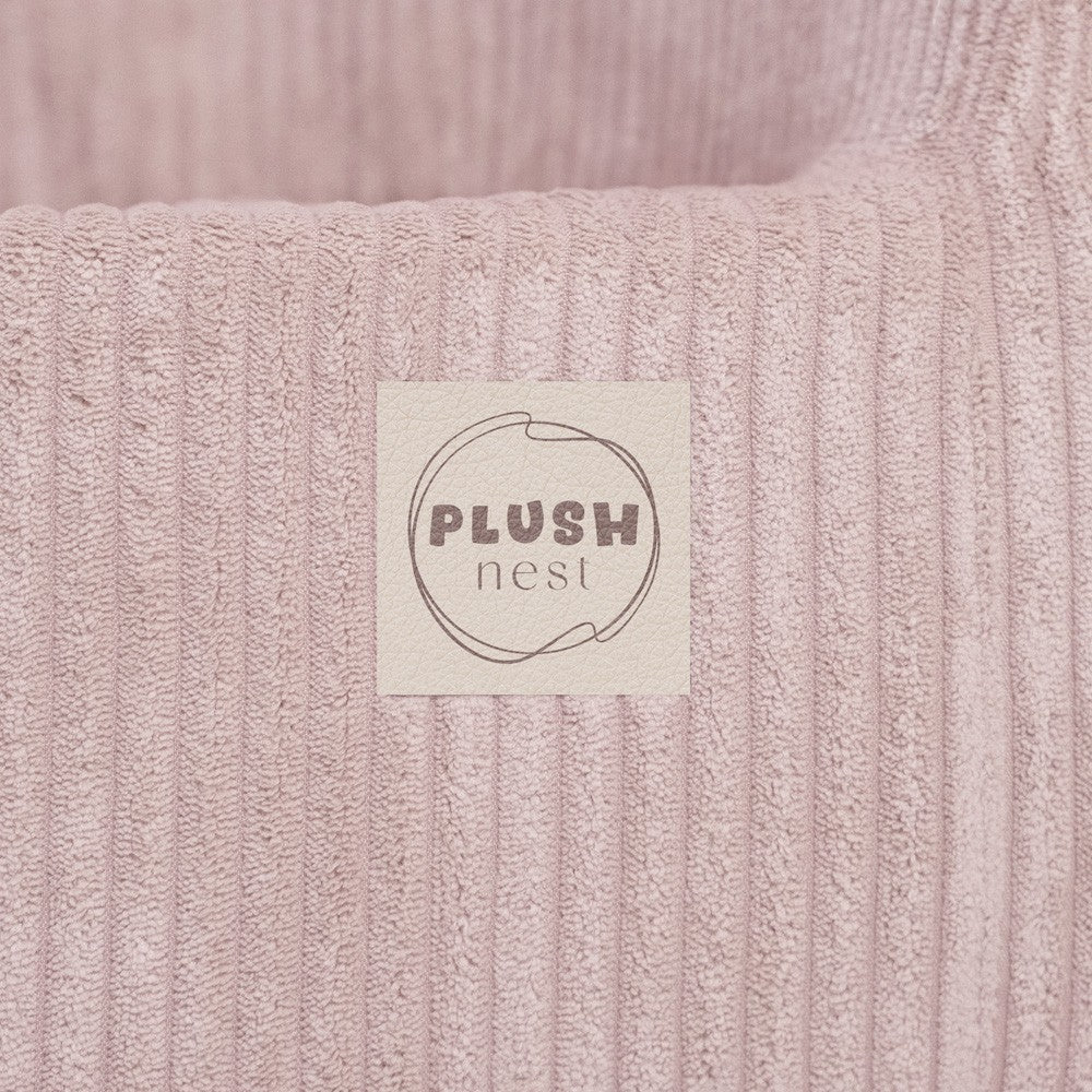 Světle růžové křeslo do dětského pokoje Plush Nest Dream Corner z manšestru a pěny – fotografie 7