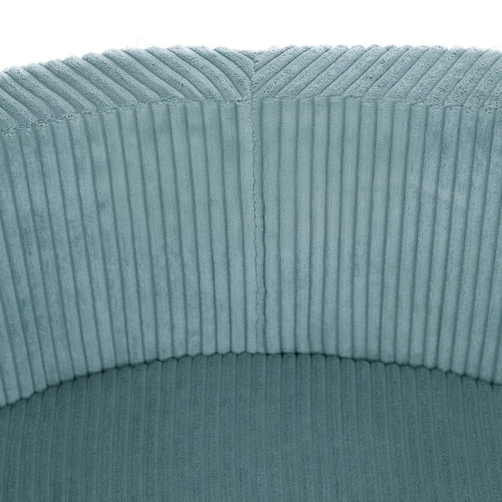 Suchý bazének s míčky Plush Nest, modrý manšestr 90 × 30 cm, perleťové, perleťově mátové a stříbrné míčky – fotografie 5